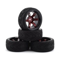 FBR1WHEBLO688 Firebrand RC Bloodshot RT9 Pre-Mounted On-Road Tires (4) (Red/Black)