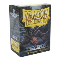 Sleeves - Dragon Shield - Box 100 - Black MATTE AT11002