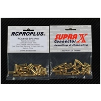 RCPROPLUS 6mm Bullet ConnectorT:C36/ 24K Gold Flash - RCA 6808 SPC P10