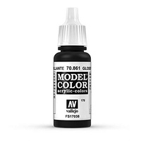 AV70861 Vallejo Model Colour Glossy Black 17 ml