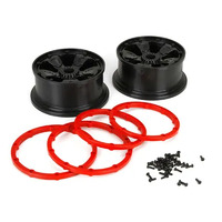 Losi Wheel/Beadlock, Black (2): 1:5 4wd DB XL LOS45005