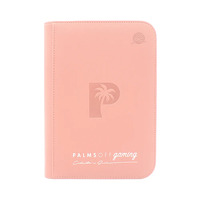 Palms Off Gaming Collector's Series 4 Pocket Zip Trading Card Binder - Pink ZB-04-PNK