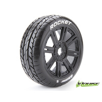 B-Rocket Black Spoke 1/8 Tyre & Rim LT3190B