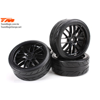 8-Spoke Mounted Radial Tyre black E4D TM503330BK