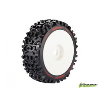 B-Pioneer 1/8 Buggy Tyre Soft White Rim - L-T3130SW
