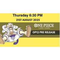 One Piece Card Game [OP12] Sealed Battle Pre Release Event Thursday 21st Of August 2025 6;30 PM