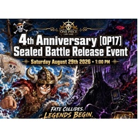 One Piece Card Game 4th Anniversary [OP17] Sealed Battle Release Event  Saturday August 29th 2026 1:00 PM