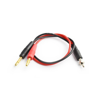 TRC-4013 Tornado RC Glow connector to 4.0mm connector charging cable16AWG 30cm silicone wire
