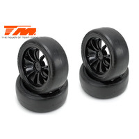 1/10 Touring mounted rubber (4pcs Black) TM503334BK