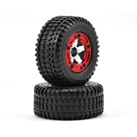 LOSB1950 Losi 1/16 Front Mounted Tire, Chrome (2): MSCT
