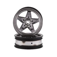 Losi Black Chrome Front Wheel, 2pcs, 22S Drag LOS43049
