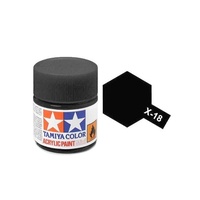 Tamiya Mini Acryic X-18 Semi Gloss Black - T81518