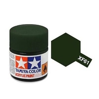 Tamiya Mini Acrylic XF-61 Dark Green - 10ml Bottle T81761