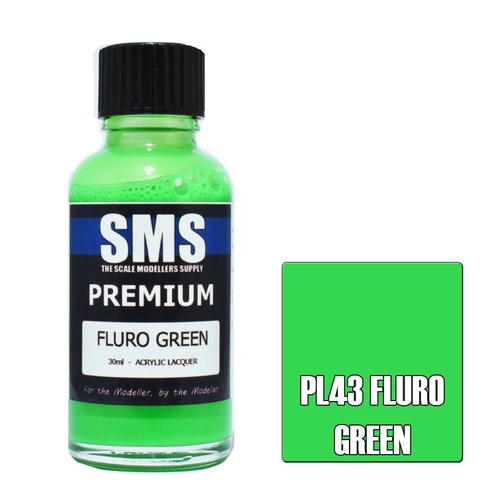 PL43 Premium Acrylic Lacquer FLURO GREEN 30ml