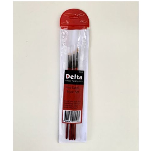 DL BS42 Delta Fine Detail Brush Set With Vinyl Pouch