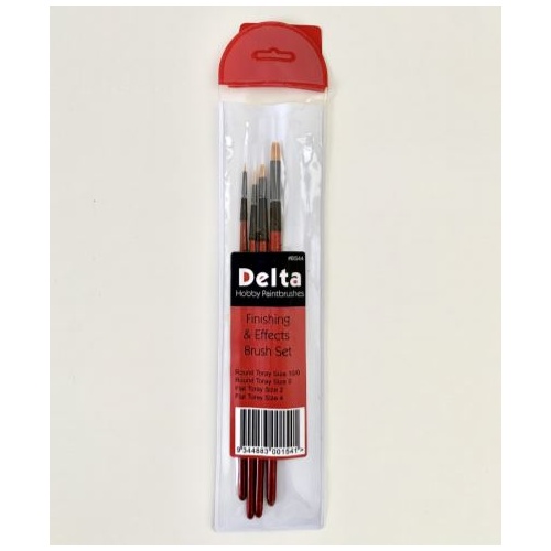 DL BS44 Delta Finishing and Effects Brush Set With Vinyl Pouch