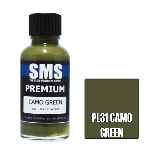 PL31 PREMIUM Acrylic Lacquer CAMO GREEN FS34088 30ML