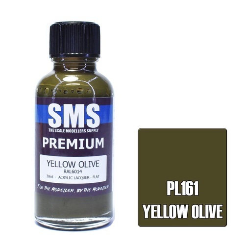 PL161 PREMIUM Acrylic Lacquer YELLOW OLIVE RAL6014 30ML