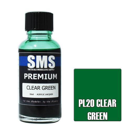 PL20 PREMIUM Acrylic Lacquer CLEAR GREEN 30ml