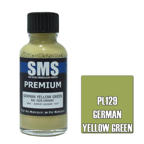 PL129 PREMIUM Acrylic Lacquer GERMAN YELLOW GREEN 30ml