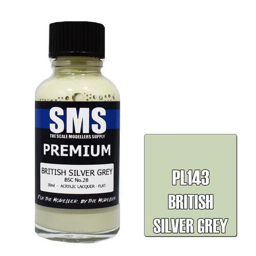 PL143 PREMIUM Acrylic Lacquer BRITISH SILVER GREY 30ml