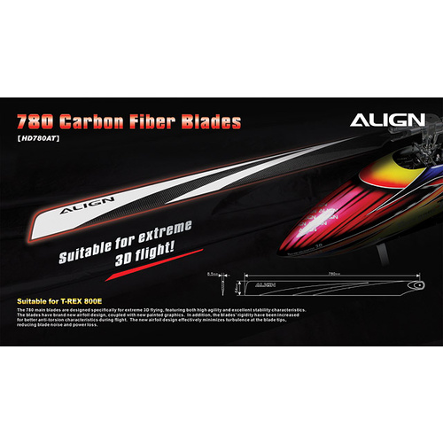 780 Carbon Fiber Blades HD780A