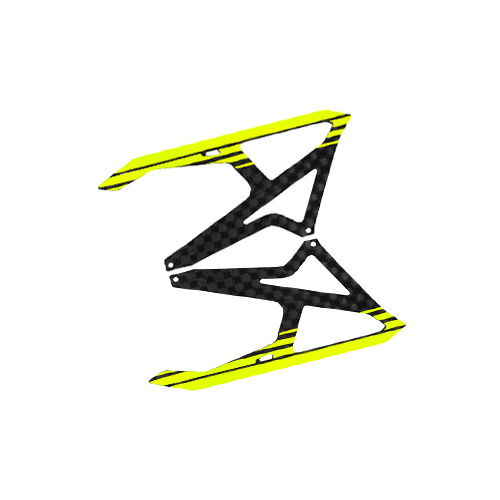 Carbon Fiber Landing Skids (Yellow) (For MH Landing Gear Series) MH-TX15006FY