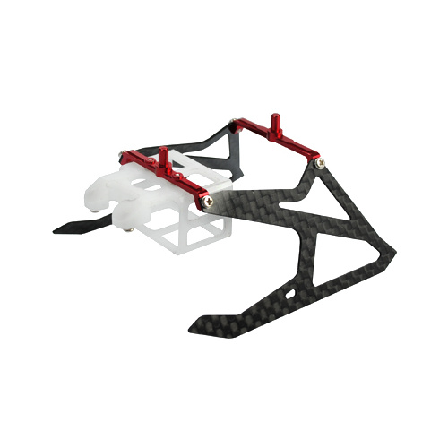 Aluminium/Carbon Fiber Landing Gear Set (Red)-T-Rex 150 DFC MH-TX15106