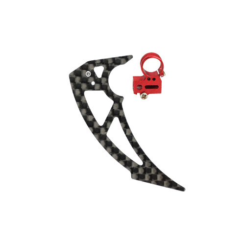 Aluminium Tail Motor Mount w/ Vertical Fin Set (Red)-T-Rex 150 DFC MH-TX15125S