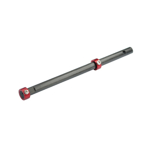 Solid Carbon Main Shaft w/ Collar Set (Red)-T-Rex 150 DFC MH-TX15166C