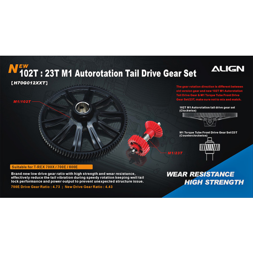 102T M1 Helical Autorotation Tail H70G012XX