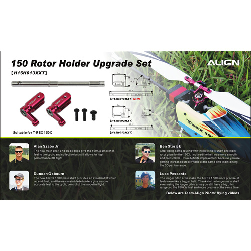 150 Main Rotor Holder Upgrade Set H15H013