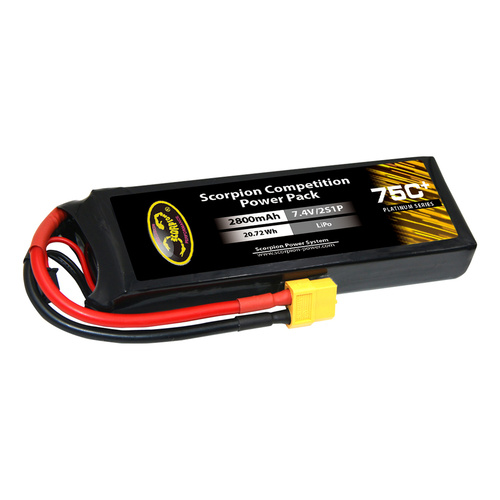 SP2800752Dean Scorpion Power 2800mAh 75C 7.4V 2S with Dean