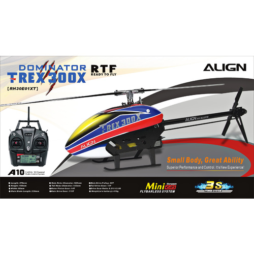 RH30E01XT Trex 300X Dominator RTF (Pre Order)