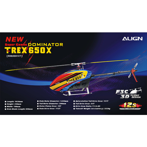 T-REX 650X Super Combo RH65E01XW