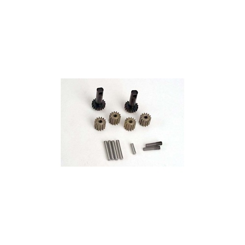 2382 Traxxas Planet gears (4)/ planet shafts (4)/ sun gears (2)/sun gear alignment shaft (1) all hardened steel
