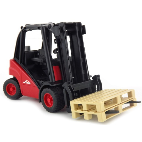 240 02511 - BRUDER 1:16 Linde Fork H30D w/ 2 Pallets