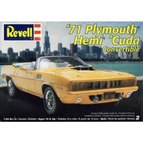 85-2381 Revell 1/25 1971 Plymouth Hemi 'Cuda Convertible