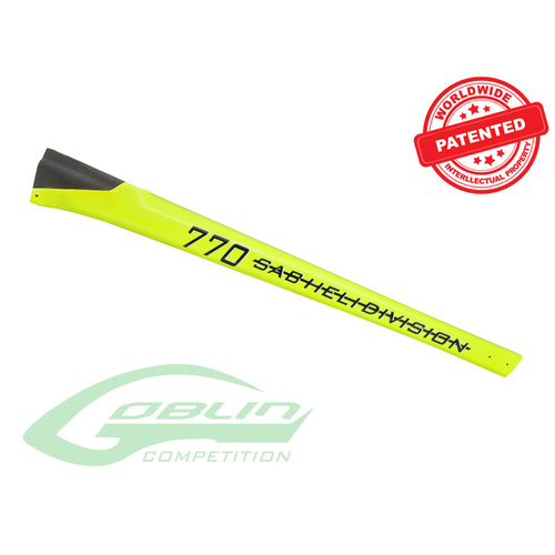 Carbon Fiber Tail Boom Yellow – Goblin 770 Competition H0380-S