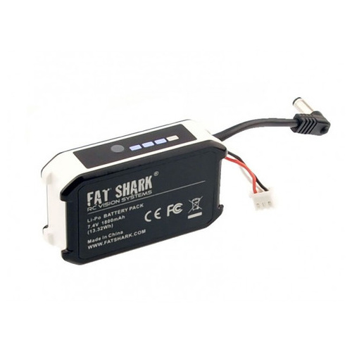 FatShark FPV-Headset/Goggle Battery 7.4v 1800mah w/ Banana Charge Lead FSV1803