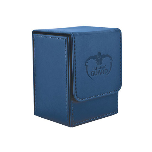 UGD010054 Ultimate Guard 80+ Flip Deck Case Leatherette Box - Dark Blue