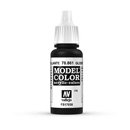 AV70861 Vallejo Model Colour Glossy Black 17 ml