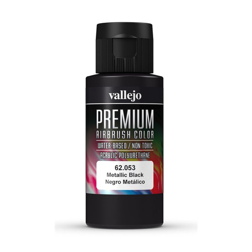 AV62053 Vallejo Premium Colour Metallic Black 60 ml