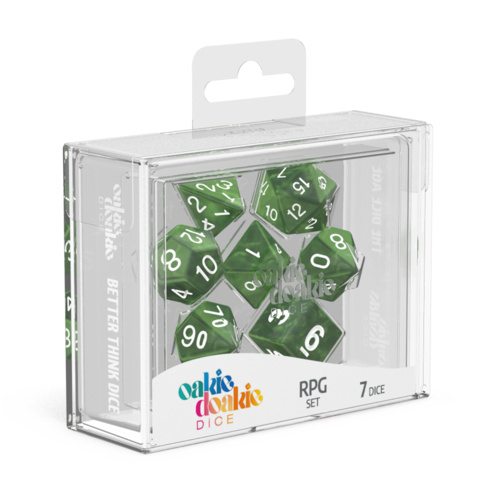 ODD500002 Oakie Doakie Dice RPG Set Marble - Green (7)