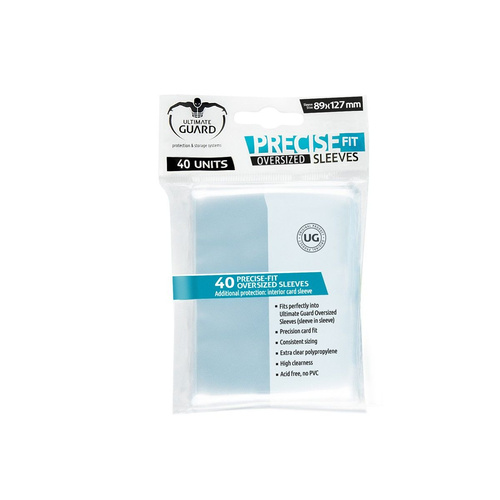 UGD010449 Ultimate Guard Precise-Fit Sleeves Oversized Transparent