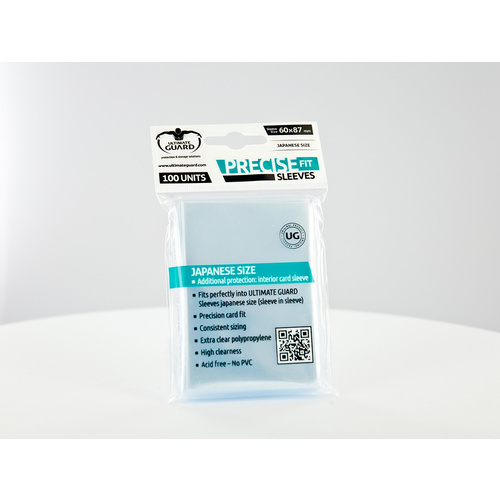 UGD010312 Ultimate Guard Precise-Fit Sleeves Resealable Japanese Size Transparent (100)