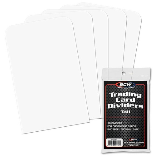 BCW Trading Card Dividers Tall (10 Dividers Per Pack)