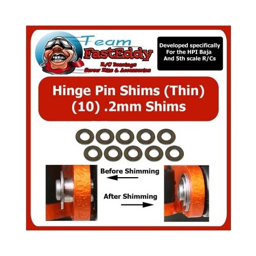 Team FastEddy Hinge Pin Shim Set (0.2mm) TR277