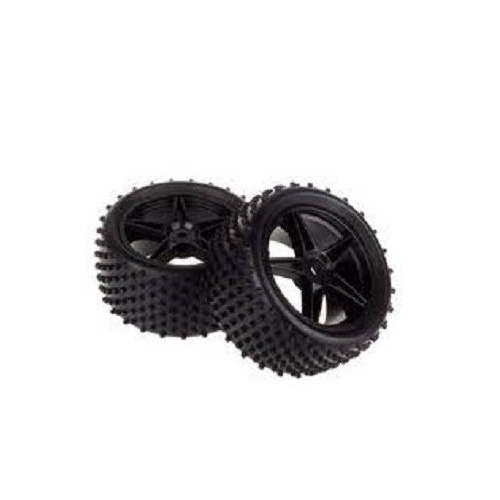 RH-10301B River Hobby Rear Buggy Tyre Set Spirit 12mm Hex Pair (Black)