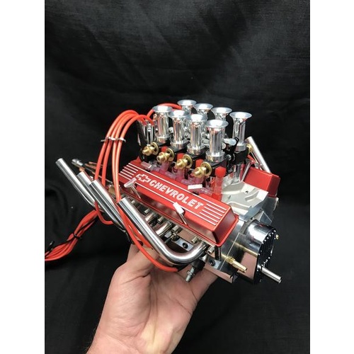 1/4 Scale V8 Nitro Powered 8 Carburetor Working Engine (PREORDER)